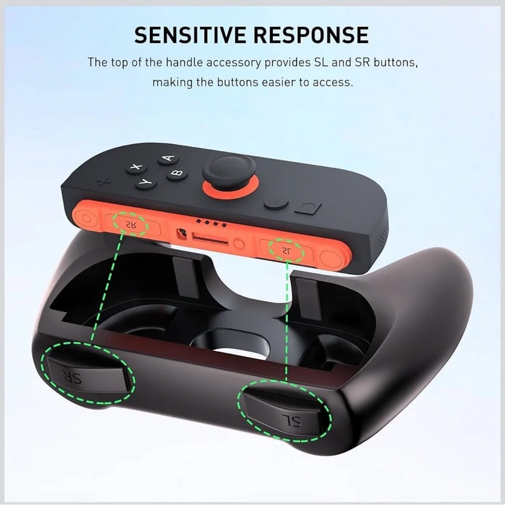 💜1Pack Comfort Hand Grips for Nintendo Switch 2 Controllers,